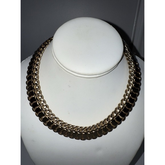 Vtg CORO Signed Necklace Gold Adjustable Statement‎ 21